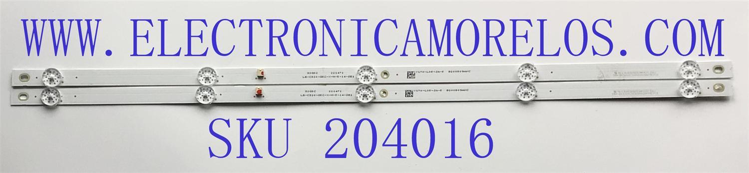 KIT DE LED'S PARA TV RCA (2 PIEZAS) / NUMERO DE PARTE CRH-BX32G5C303005029AYREV1.0 / 32G5C / BX32G5C303005029AY / B200509AKC / E479275 / 221471 / PANEL C320Y19-5C / DISPLAY ST3151A07 VER.2.1 / MODELO RTR3260-C-US
